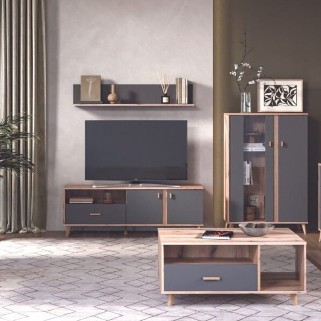 Дневна соба Порто, сет 2, артисан храст/сиво